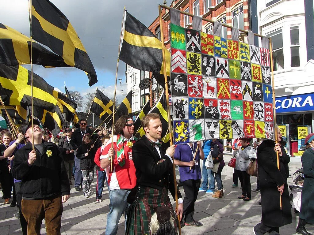 revellers on st davids day